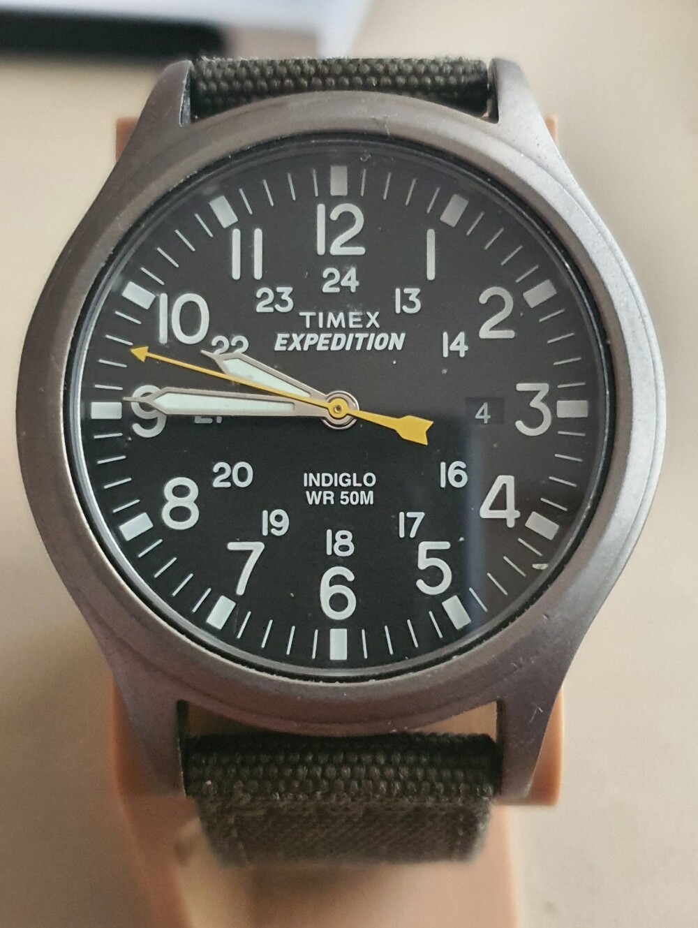 10/$20 Timex Expedition Scout Grey/Black Nylon Men's Field Watch For Repair